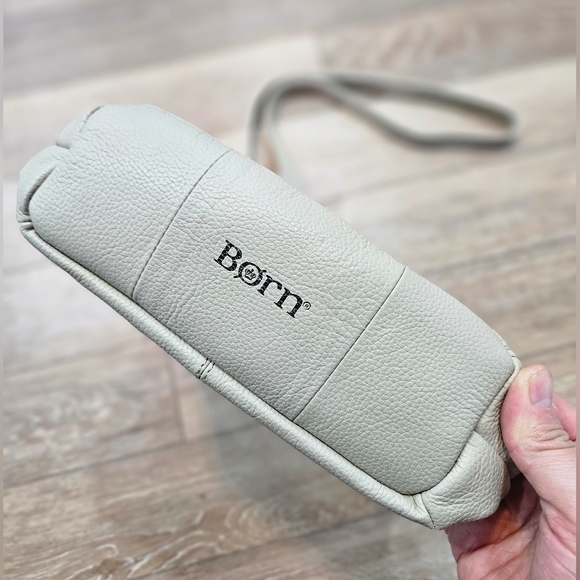 Born Genuine Bone Leather Studded Crossbody Purse Handbag - Picture 2 of 6